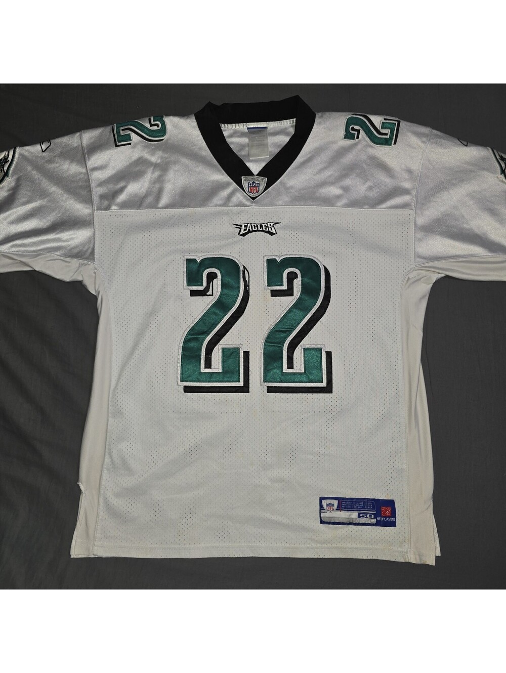VTG Asante Samuel #22 Philadelphia Eagles Reebok NFL Authentic Jersey Sz 50